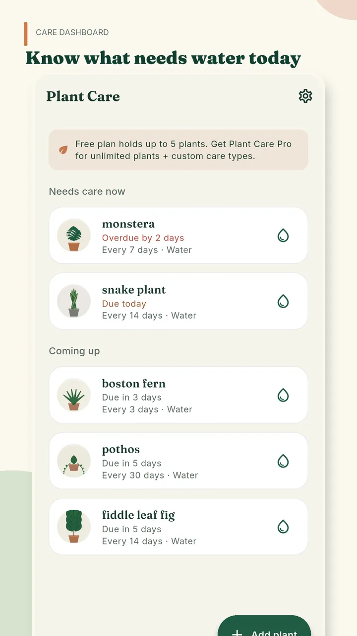 Plant Care screenshot 1