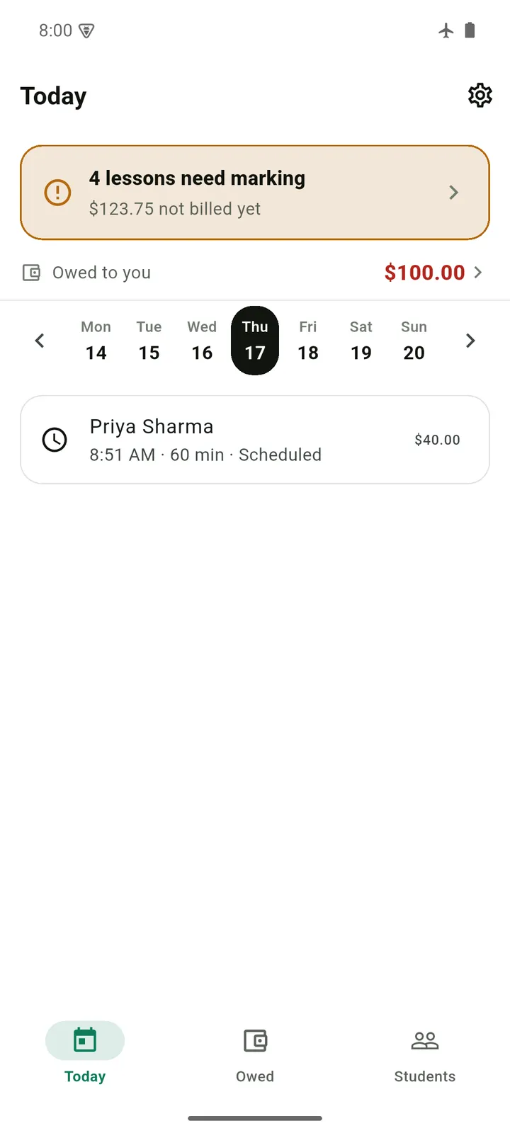 Tuition Tab screenshot 1