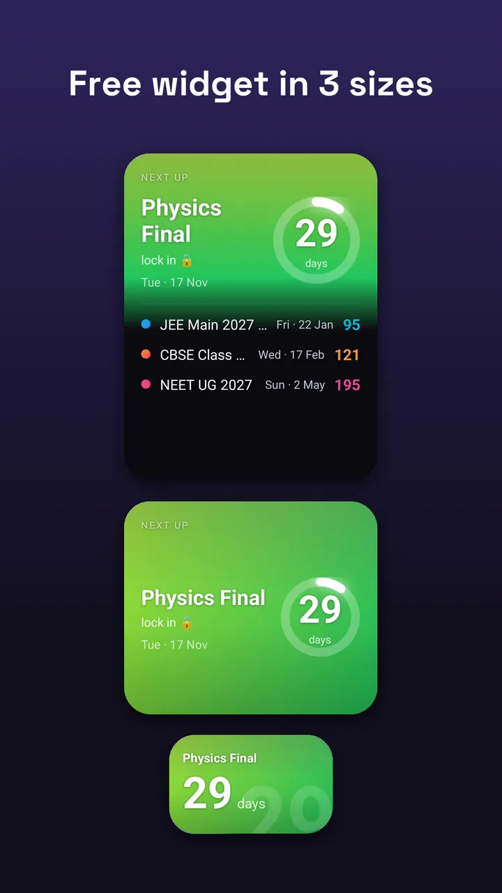 Exam Countdown screenshot 2