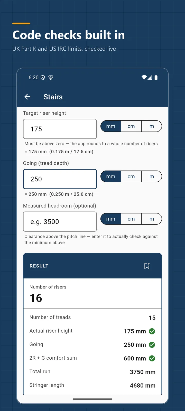 Construction Calc screenshot 3