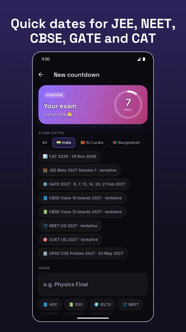 Exam Countdown screenshot 3