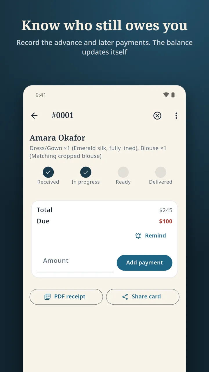 Tailor Book screenshot 4