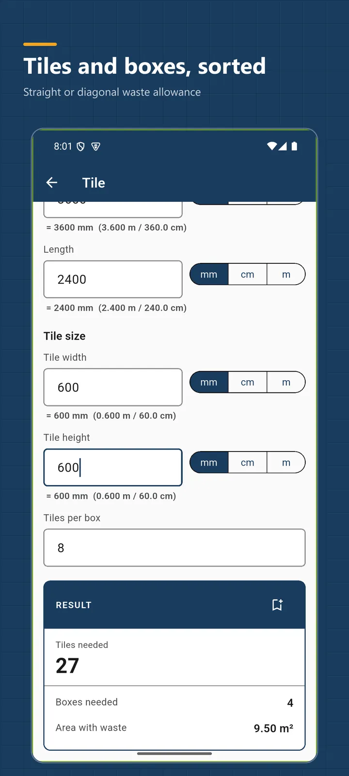 Construction Calc screenshot 4
